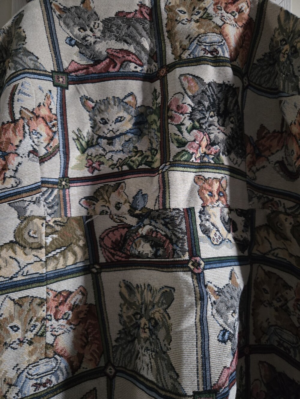 Cider Cream Multi-Color Cat Print Midi Dress - Picture 2 of 3